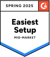 G2 Easiest Setup: Mid-Market, Spring 2025